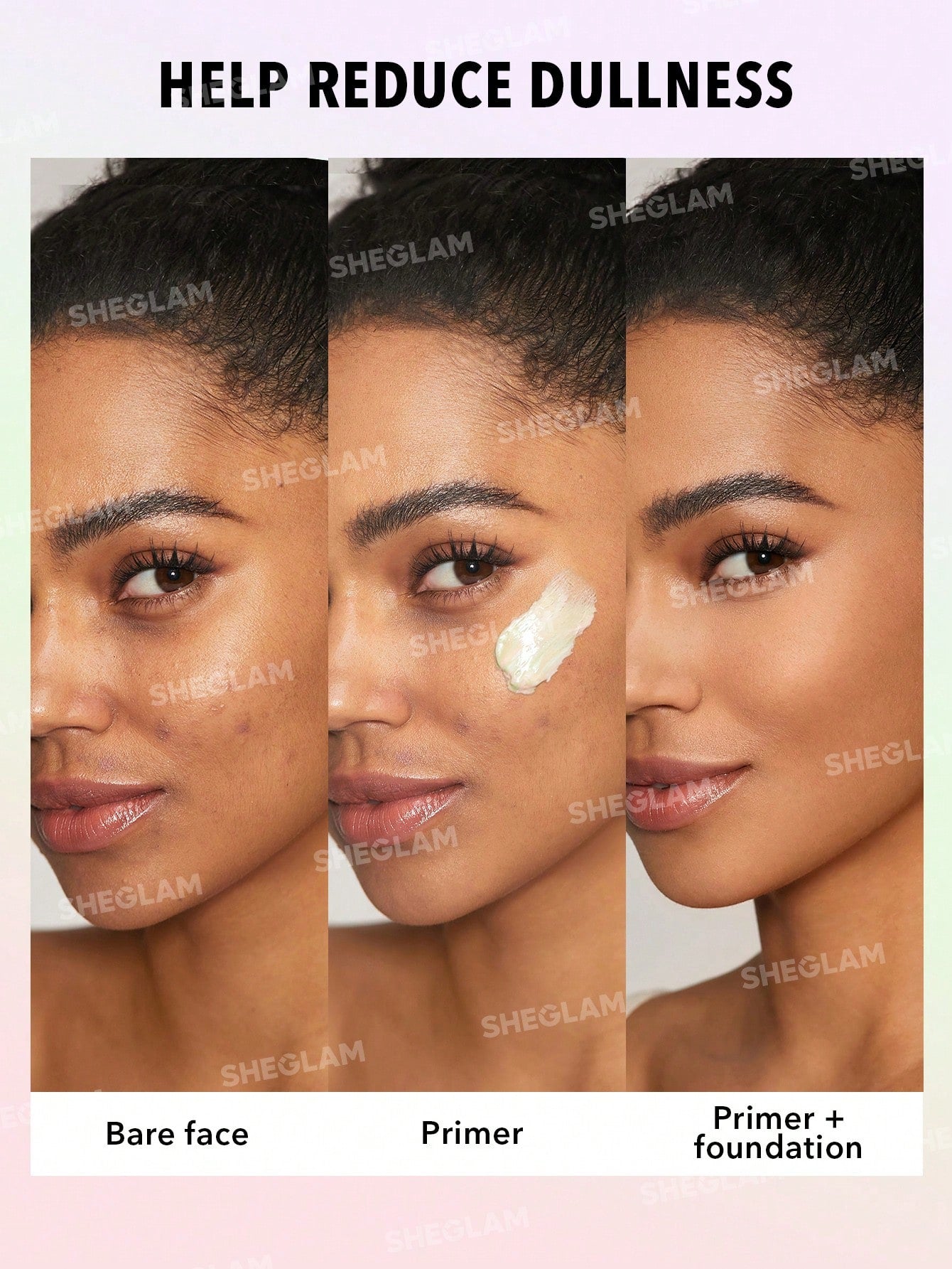 SHEGLAM Triple Threat Correcting Primer 3 In 1 Color Pore Minimizing Facial  Makeup Primer Smooth Fine Lines Color Correcting Face Primer