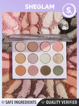 SHEGLAM Violet Vision Palette 12-Clolor Matte Shimmer Eyeshadow Palette - Negative Apparel