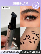 SHEGLAM Wing It Waterproof Liner Duo - Black 2 In 1 Waterproof Liquid Eyeliner - Negative Apparel