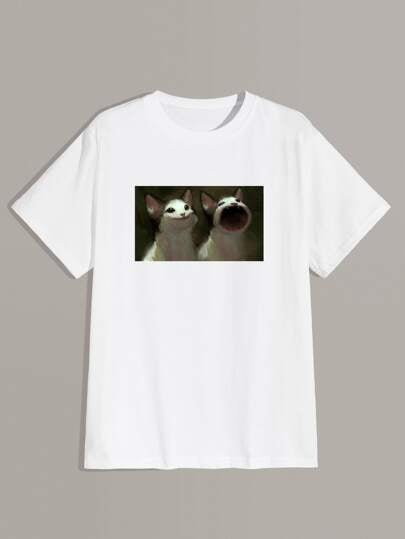 SHEIN Animal Print T-Shirts & Tanks - Negative Apparel