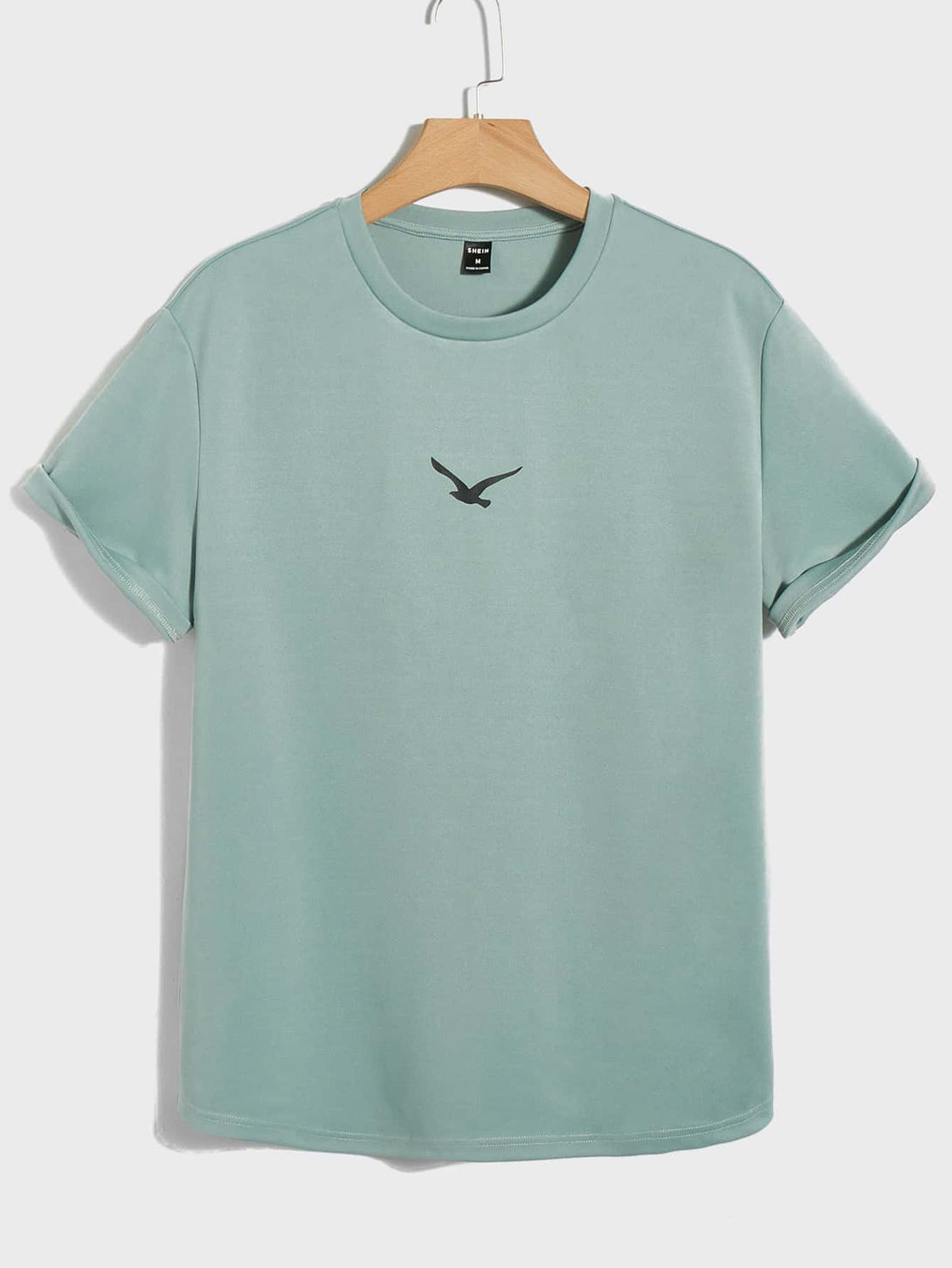 SHEIN Bird Print T-Shirt - Negative Apparel