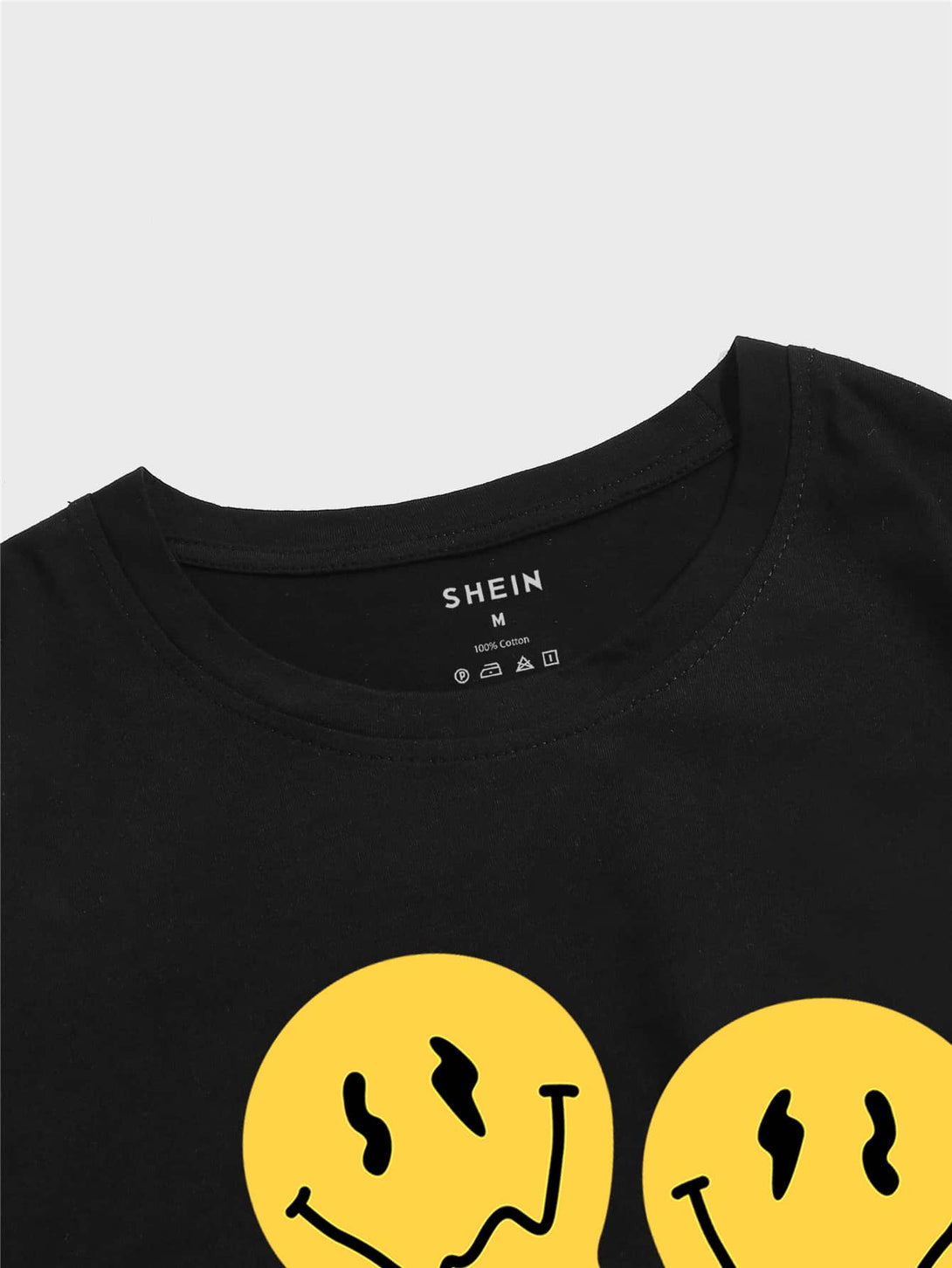 SHEIN Cartoon And Slogan Graphic Tee - Negative Apparel