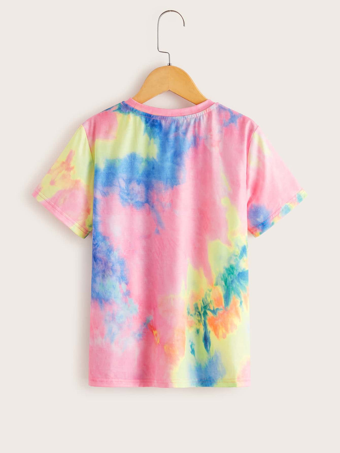 SHEIN Cartoon Graphic Tie Dye Tee - Negative Apparel