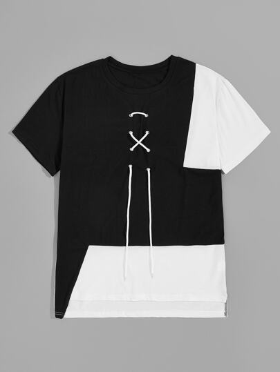 SHEIN Color Block Men T-Shirts & Tanks - Negative Apparel