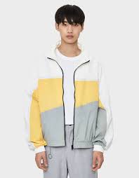 SHEIN Colour Block Detail Zipper Jacket - Negative Apparel
