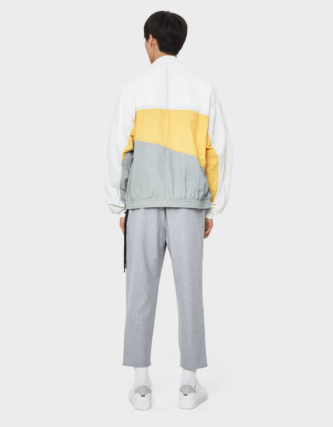 SHEIN Colour Block Detail Zipper Jacket - Negative Apparel