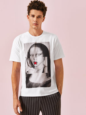 SHEIN Figure Graphic Tee - Negative Apparel