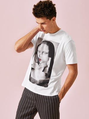 SHEIN Figure Graphic Tee - Negative Apparel