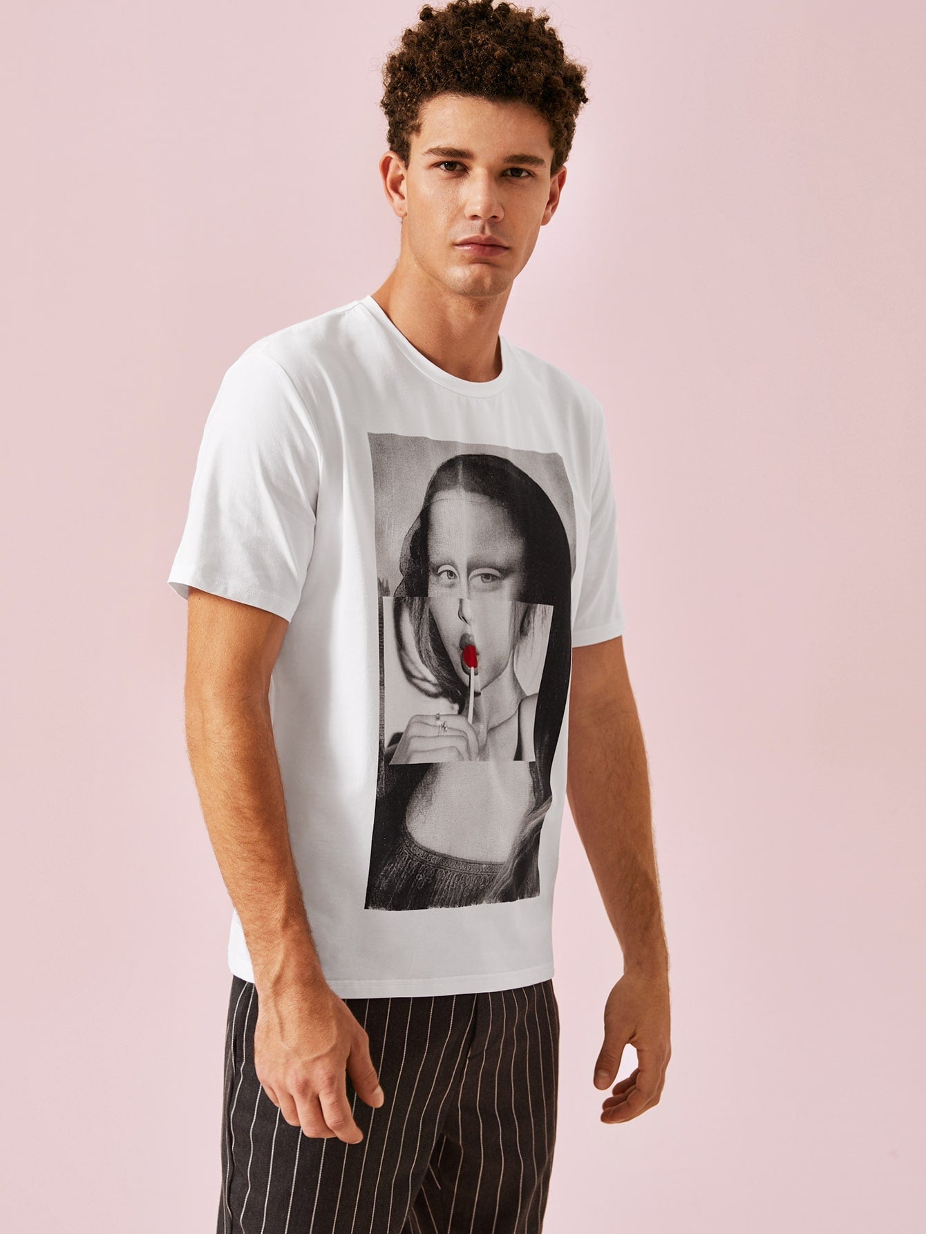 SHEIN Figure Graphic Tee - Negative Apparel