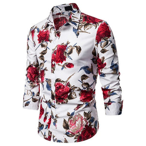 SHEIN Floral Print Full Sleeve Shirt - Negative Apparel