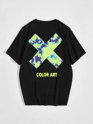 SHEIN Graphic & Slogan Print Drop Shoulder Tee - Negative Apparel