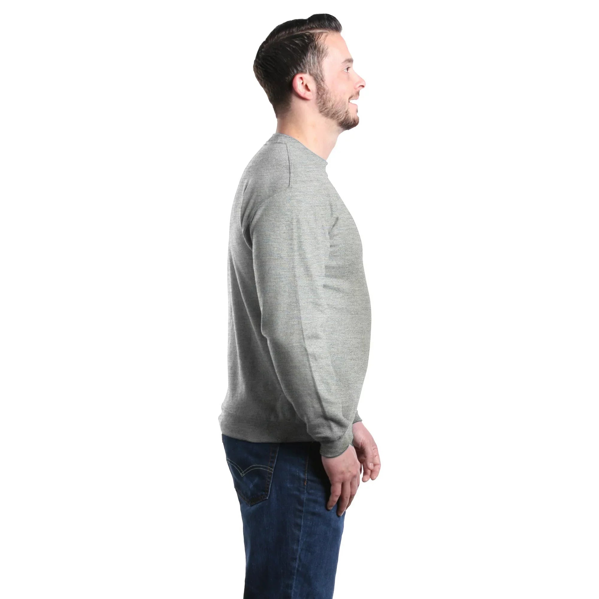 SHEIN Graphic & Slogan Print Grey Solid Thermal Lined Sweatshirt - Negative Apparel
