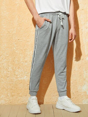 SHEIN Grey Melange Solid Slim-Fit Jogger - Negative Apparel