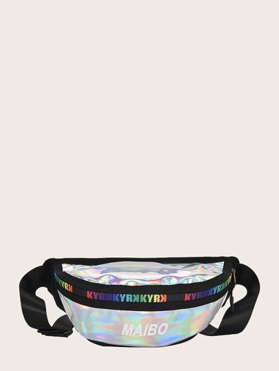 SHEIN Holographic Foil Fashion Waist Belt Bag - Negative Apparel