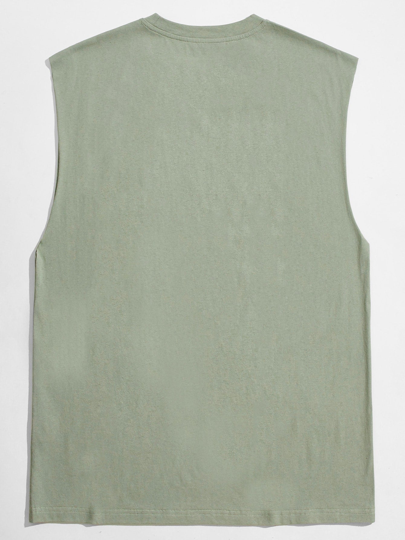 SHEIN Letter Graphic Mint Green Tank Top - Negative Apparel