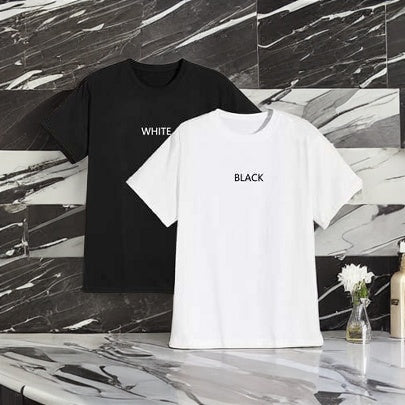SHEIN Letter Print Drop Shoulder Tee Pack - Negative Apparel