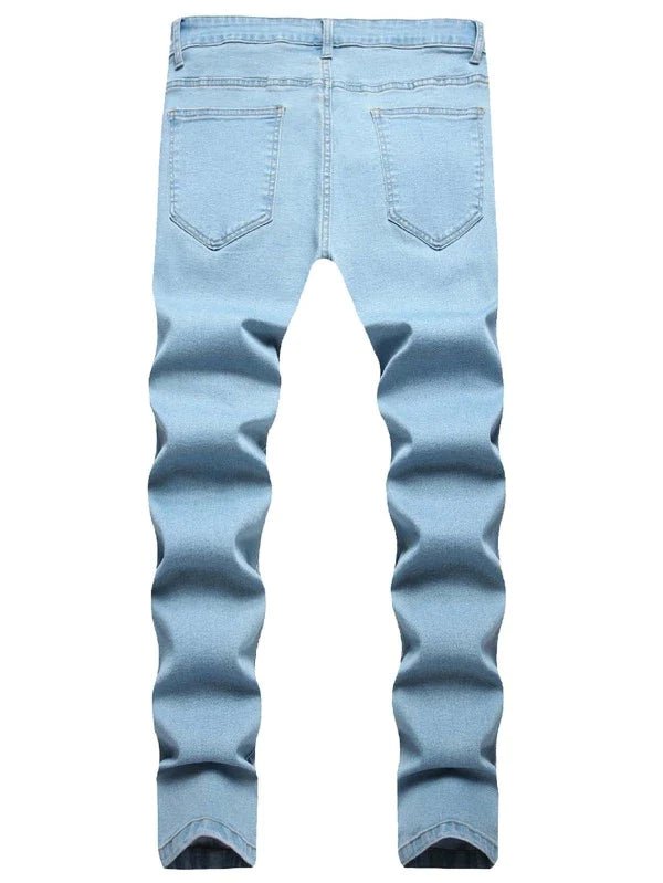 SHEIN Manfinity Homme Men Cotton Slant Pocket Skinny Jeans - Negative Apparel