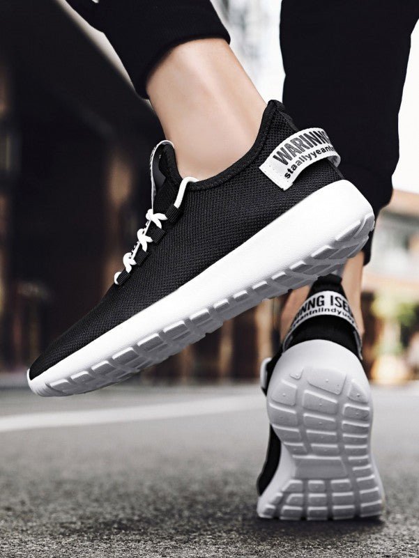 SHEIN Men Lace-up Decor Wide Fit Sneakers - Negative Apparel