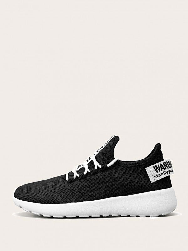 SHEIN Men Lace-up Decor Wide Fit Sneakers - Negative Apparel