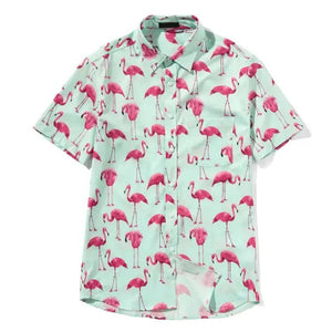 SHEIN Men’s Flamingo Button Shirt - Negative Apparel