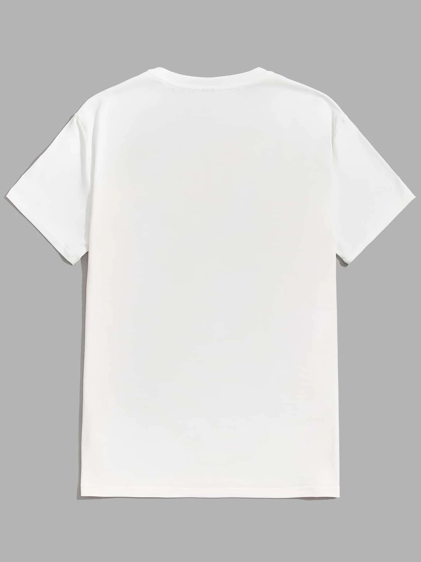 SHEIN Model Graphic T-Shirt - Negative Apparel