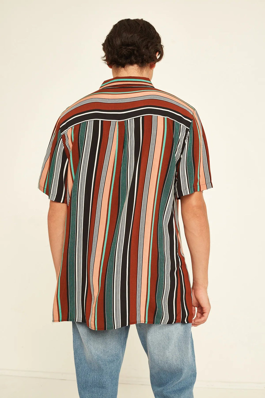 SHEIN Multi Color Lining Shirt - Negative Apparel