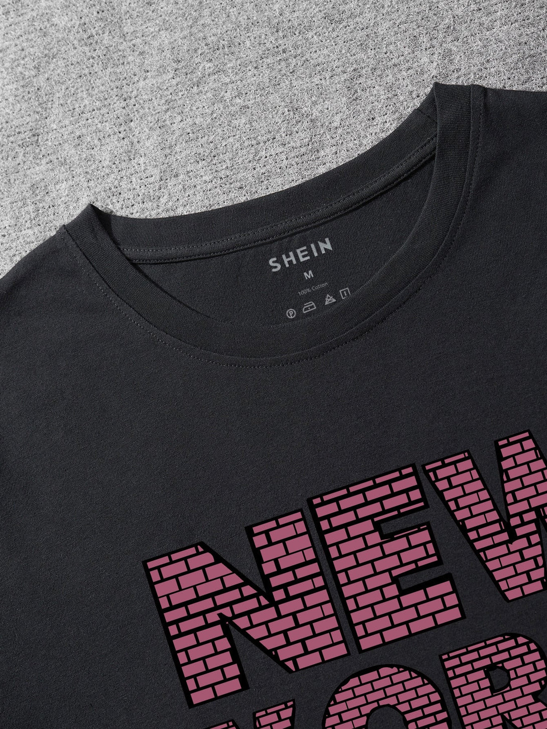 SHEIN New York Letter Graphic Tee - Negative Apparel