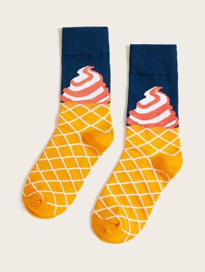 SHEIN Novelty & Funny Mid Tube Socks - Negative Apparel