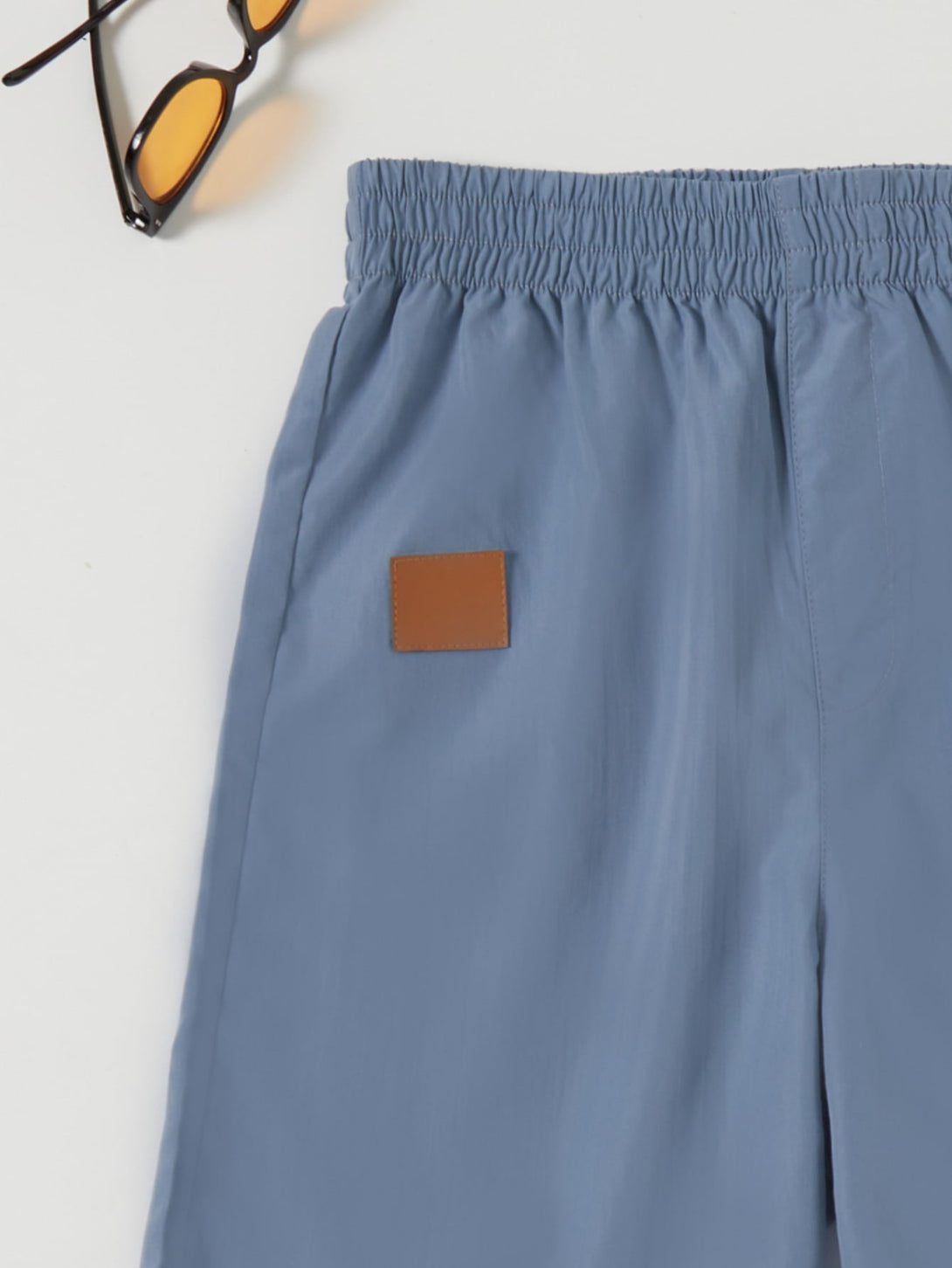 SHEIN Patched Detail Shorts - Negative Apparel