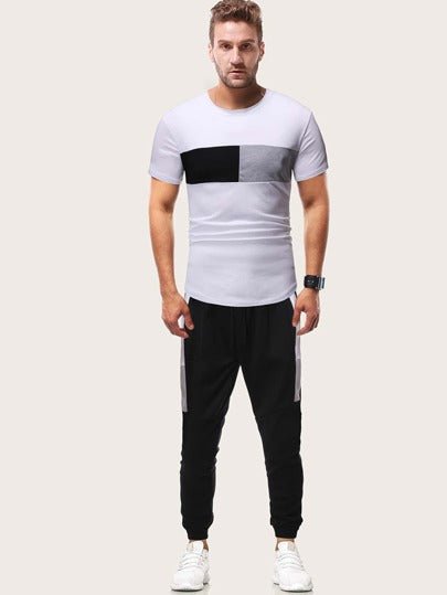 SHEIN Regular Fit Color Block Tee - Negative Apparel
