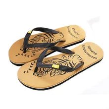 SHEIN Sand Captain Tiger Print Flip Flop Slippers - Negative Apparel