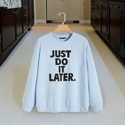 SHEIN Slogan Print Sweatshirt - Negative Apparel