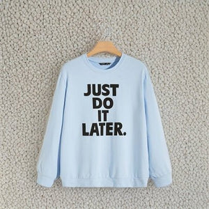 SHEIN Slogan Print Sweatshirt - Negative Apparel