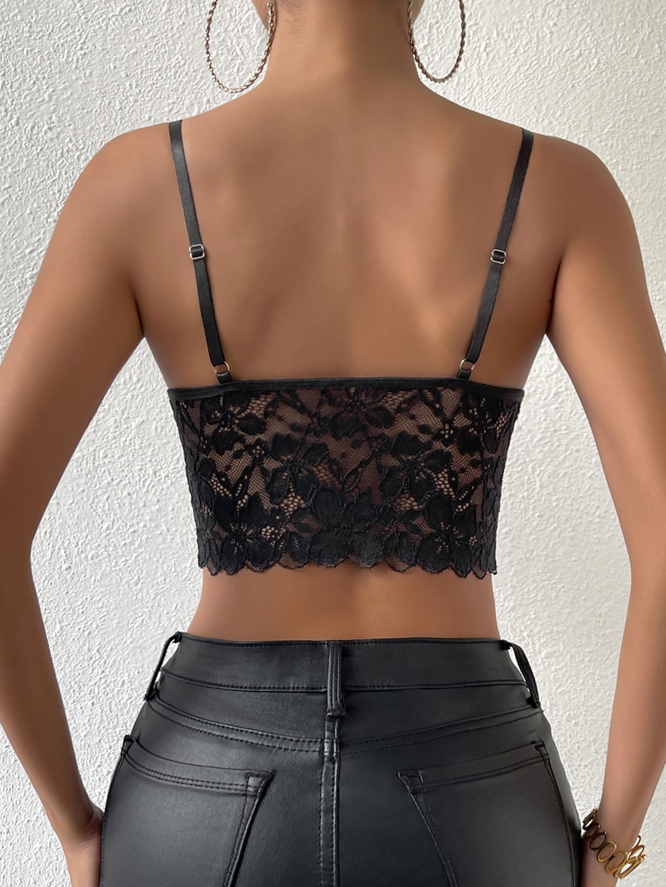 SheIn Lace Insert Bustier Cami Bodysuit Black Size M - $10 (23% Off Retail)  New With Tags - From Nicole