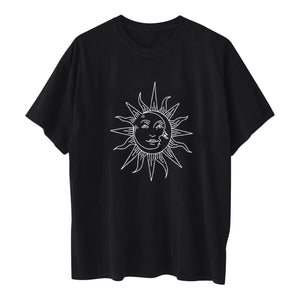 SHEIN Sunny Vibes Drop Shoulder Black Tee - Negative Apparel