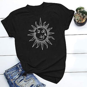 SHEIN Sunny Vibes Drop Shoulder Black Tee - Negative Apparel