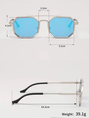 SHEIN Top Bar Metal Frame Fashion Glasses - Negative Apparel