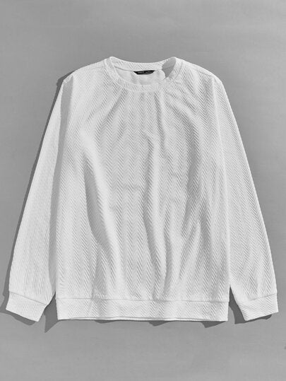 SHEIN UniSex White Sweatshirt - Negative Apparel