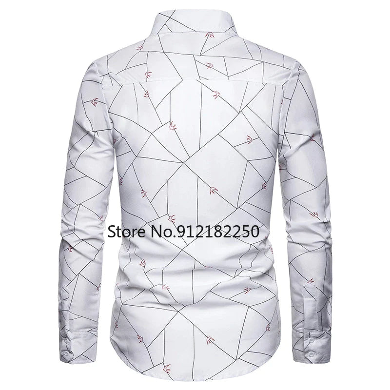 SHEIN White Animal Printed Casual Shirt - Negative Apparel
