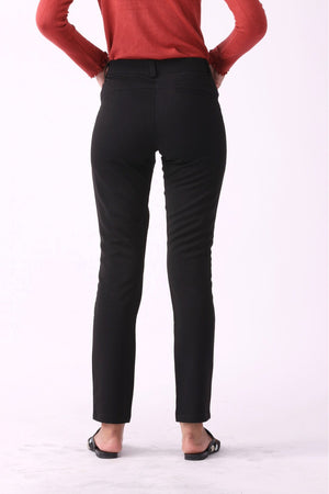 Solid Buttoned Slim Fit Carrot Pants - Negative Apparel