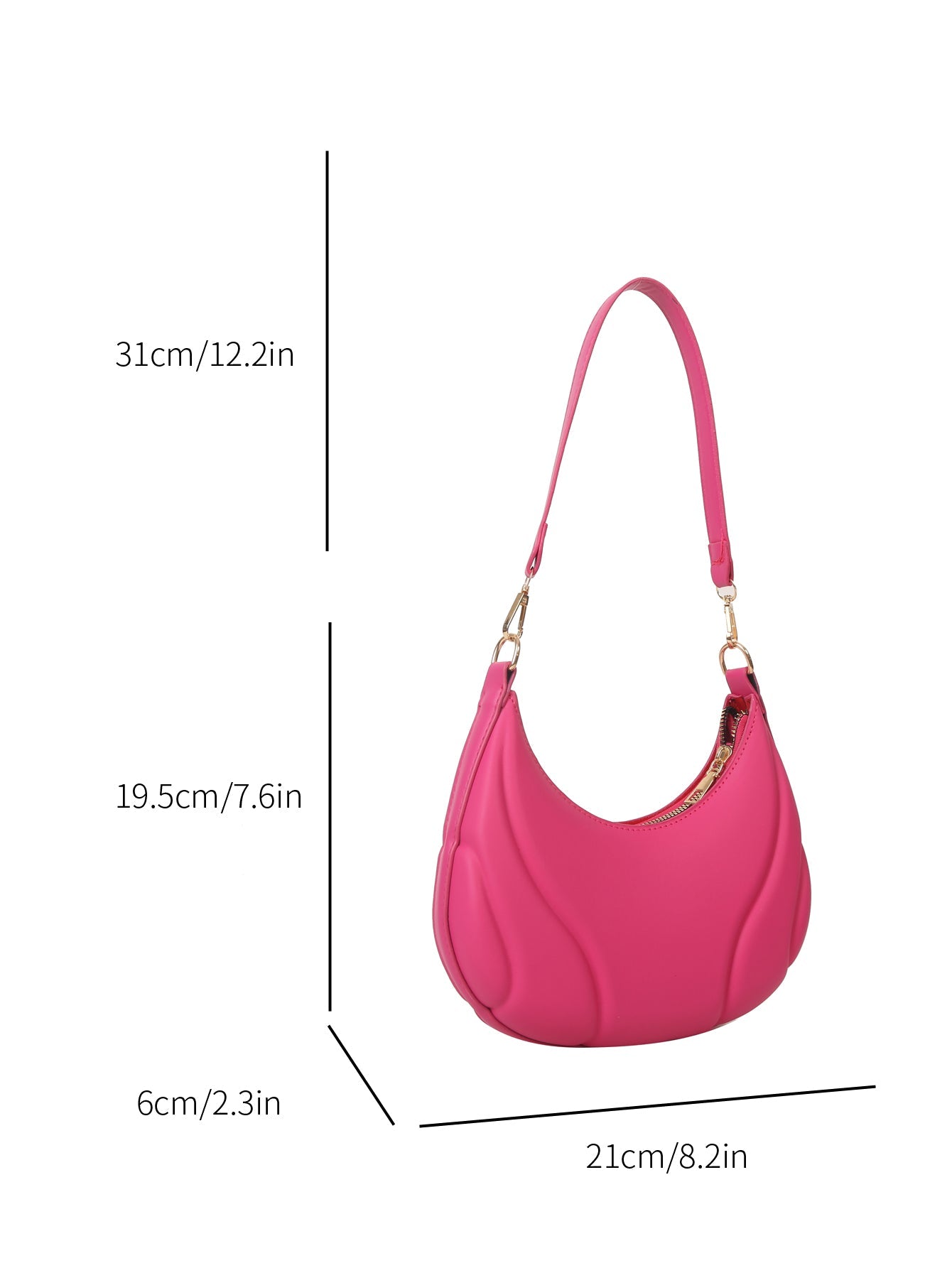 Solid Color Versatile Shoulder Bag For Women - Negative Apparel
