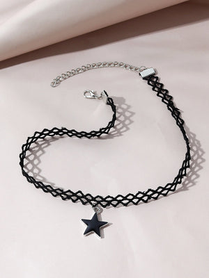 Star Charm Choker - Negative Apparel