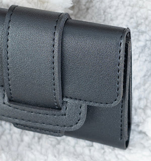 Textured Stitch Detail Tri-Fold Wallet - Negative Apparel