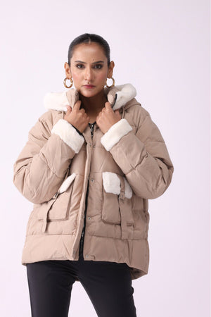 Women Hooded Puffer Jacket - Negative Apparel