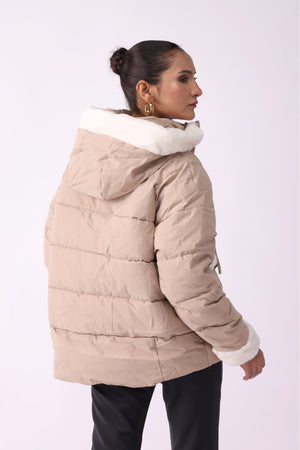 Women Hooded Puffer Jacket - Negative Apparel
