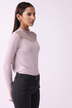 Women Mesh Net Full Sleeve Blouse - Negative Apparel