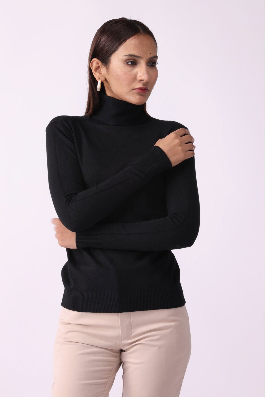 Women Turtle Neck Shirt - Negative Apparel